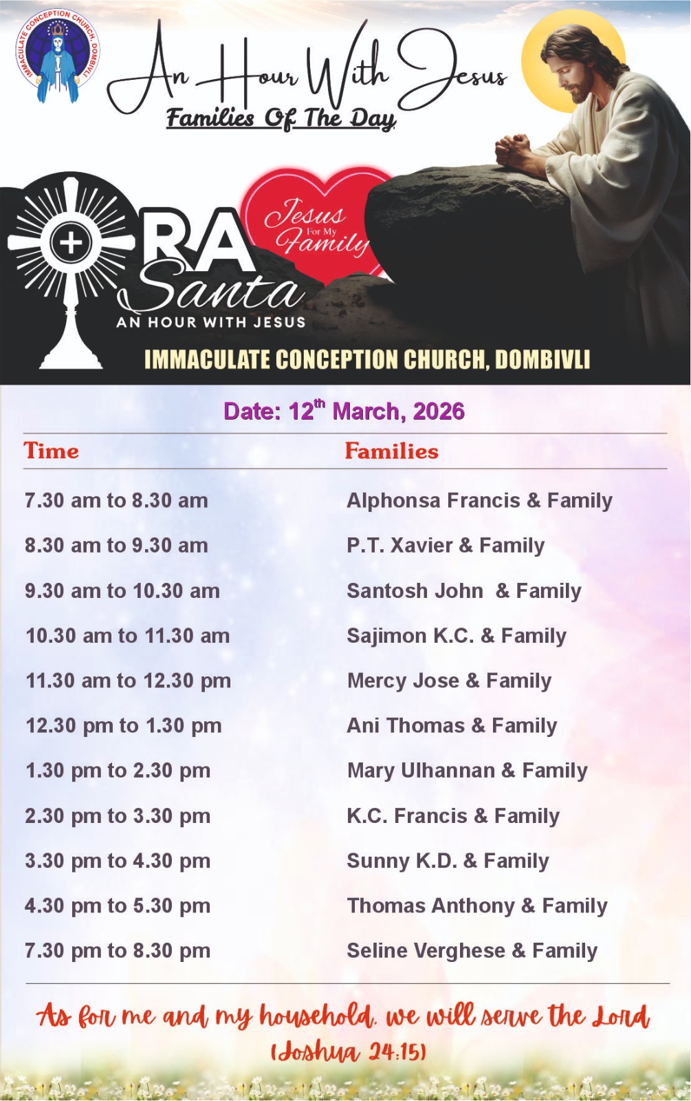 'Ora Santa' –  My Family Hour with Jesus