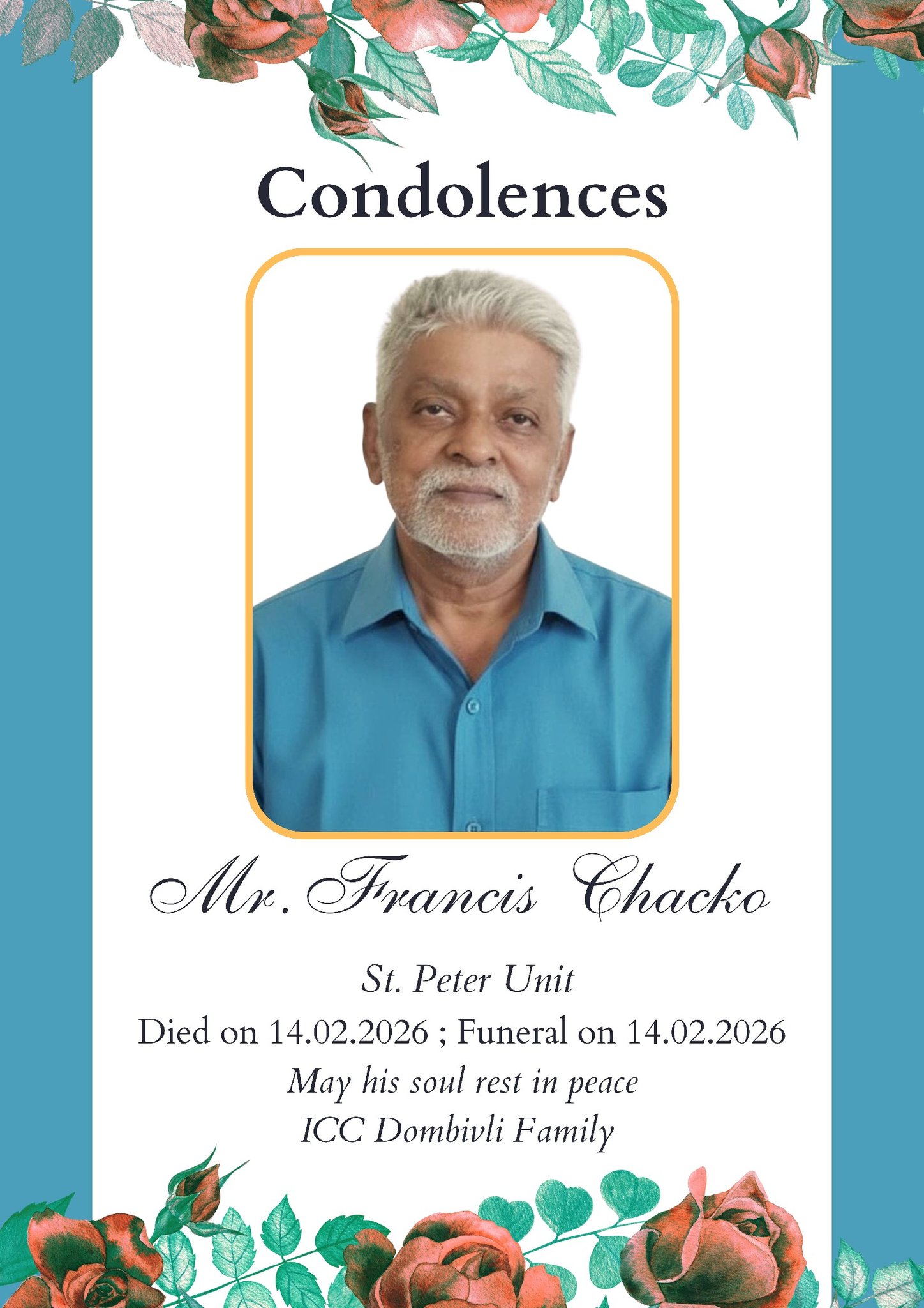 Mr. Francis Chacko